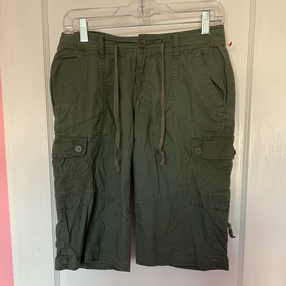 Juniors Army Green Bermuda Shorts